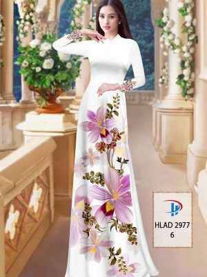 Vải Áo Dài Hoa In 3D AD HLAD2977 34